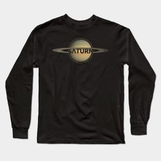 Planet Saturn with lettering gift space idea Long Sleeve T-Shirt